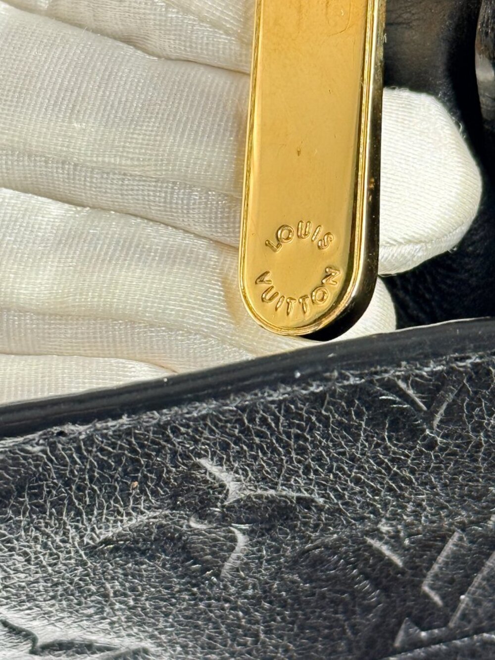 Louis Vuitton Rubel Monogram Empreinte Black Leather Shoulder Bag 2009 - Picture 12 of 16